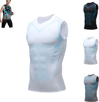 Generic Evolv-Off Compression Shirt, Shaping Sleeveless Shirt for Men.Energy and Strength for You (White,XXL)