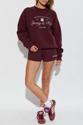 Sporty & Rich Sweatshirt From The Beverly Hills Tennis Collection, Womens, Burgundy