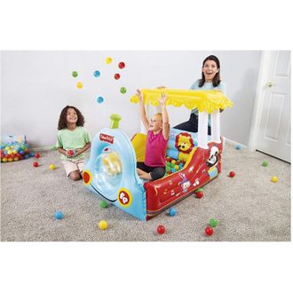 Trade Shop Trade Shop - Trenino Gonfiabile Per Bambini 2 Anni+ Play Center 132x94x89cm Con Palline 93537