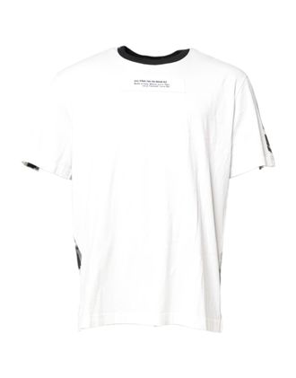Dolce & Gabbana Mens Multicolor Camouflage Crew Neck T-Shirt Cotton