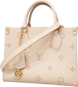 Louis Vuitton Peach White Tote Bag (Pre-Owned)