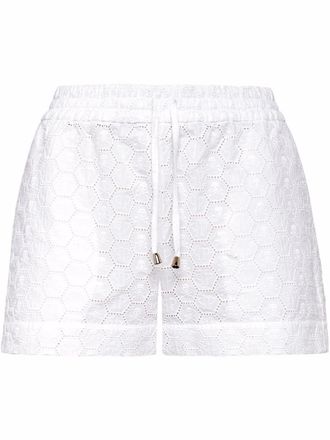 Philipp Plein Shorts met geborduurd logo - Wit