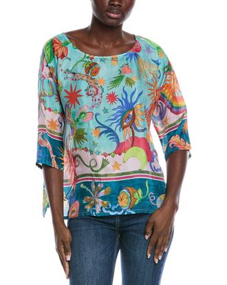 Johnny Was Kayla Silk Blouse