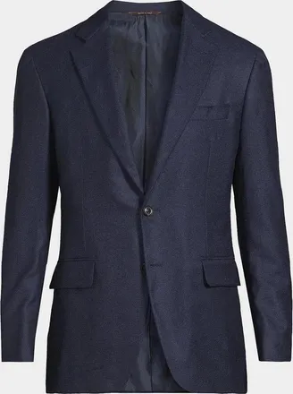 Canali Solid Silk-Cashmere Sport Coat