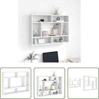 vidaXL Mensola a parete - Scaffale a Parete Bianco 75x16x55 cm in in Multistrato