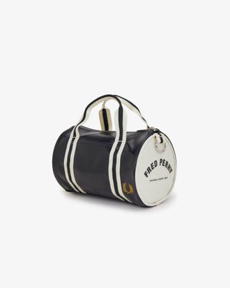 Fred Perry Mens Classic Mini Barrel Bag Bag in Black Recycled Material - One Size
