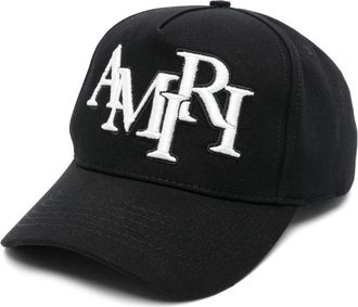 Amiri Staggered-Logo Cap - Mens - Cotton/Lyocell