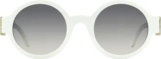 Moncler ML0243 Round Sunglasses - White