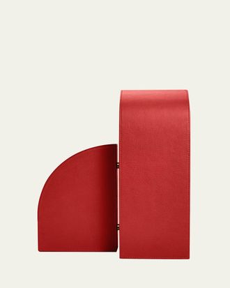 ASSOULINE Cubist L Red Leather Bookend