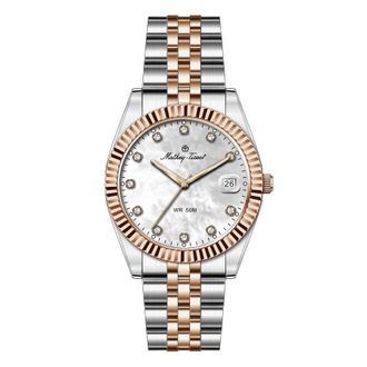 Mathey-Tissot Quartz White Mother of Pearl Dial Ladies Watch H250954A-C