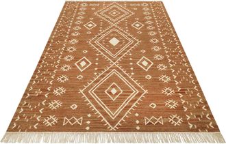 Green Looop Teppich »Monaco GL-82103« rechteckig 5 mm Höhe handgewebter Naturfaserteppich aus 80% Wolle 20 % Baumwolle, Fransen