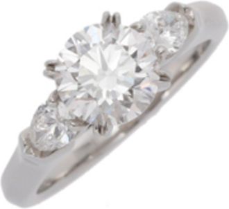 Harry Winston Silver Platinum Band Ring (Pre-Owned)