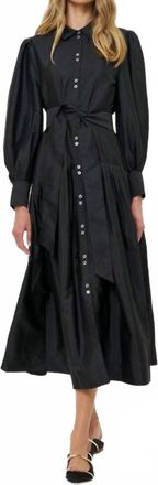 Oliphant Nora Midi Dress In Hepburn Midnight