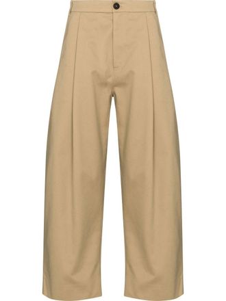 STUDIO NICHOLSON Pantaloni crop a gamba ampia - Toni neutri