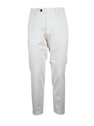 Michael Coal Technical Fabric Tailored Trousers with Slim Fit and Cropped Length