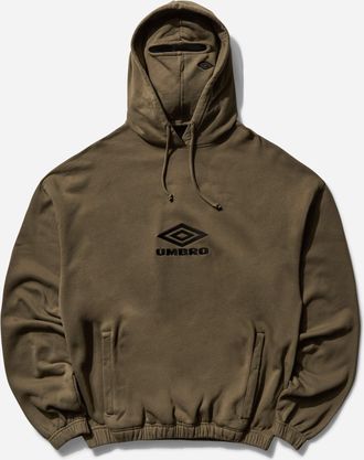 Umbro Men s Logo Masked Hoodie Army Green