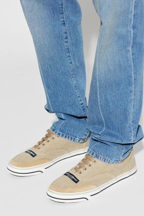 Dolce & Gabbana Sports Shoes With Logo, Mens, Beige