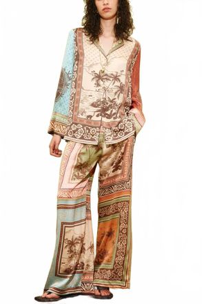 Alemais Alberta Silk Pants In Multi