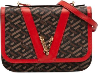 Versace Pre-owned Versace La Greca Coated Canvas Virtus Satchel Ladies XWHSVBURIBFPRZ8K
