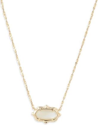 Kendra Scott Elisa Scallop Pendant Necklace in Gold Natural Mother Of Pearl at Nordstrom
