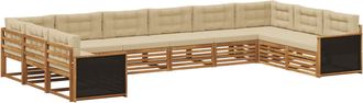vidaXL Juegos De Sof&aacute;s 10 Uds. Madera De Acacia S&oacute;lida Vidaxl