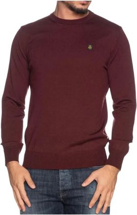 RefrigiWear Bennet Wash Pullover - Heren - Ronde hals truien - Rood - M - Wol - Truien & Vesten