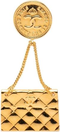 Chanel Pre-owned Jewellery, female, Yellow, Size: ONE SIZE Pre-owned Novelty Charm