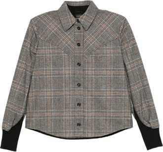 Pinko checked panelled shirt - Grey