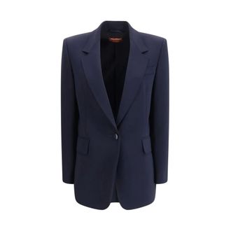 Max Mara Blazers, female, Blue, Size: XS Tailored Triacetate Blazer