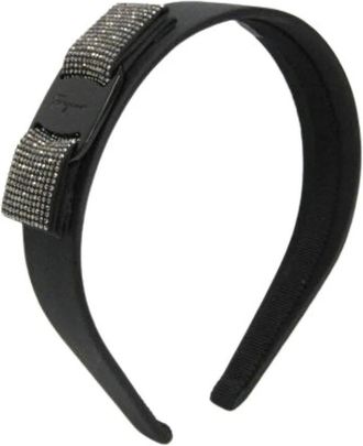 Ferragamo Pre-owned Accessories, female, Black, Size: ONE SIZE Pre-owned Vara Alice band