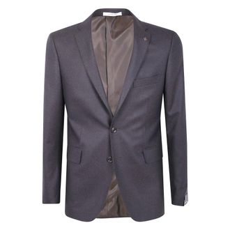 Tagliatore Tweeknoops Wol Blazer - Heren - Jassen - Bruin - Maat: 2XL Wol