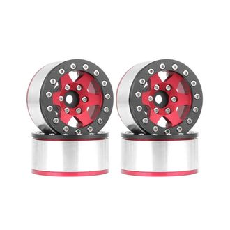 OEM Llanta Met&aacute;lica Negra Y Roja De 1,55 Pulgadas Para Coche De Escalada Ax90069 Para Jimny Cc01