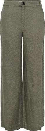 Inwear Solinaiw Pants - Dames - Wijde Broeken - Groen - XS - Linnen - Broeken