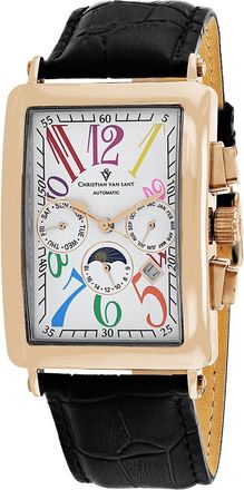 Christian Van Sant Mens Prodigy White Rectangle 52mm