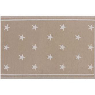 Beliani Beliani - Alfombra De Exterior De Material Sint&eacute;tico Beige 120 X 180 Cm Patr&oacute;n De Estrellas Ecol&oacute;gica Moderna Latur