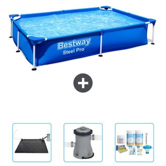 Bestway Piscina Bestway Steel Pro Rectangular - 221x150x43 Cm - 6-piezas S22707