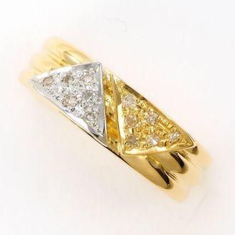 C&A Platinum Yellow Gold Yellow Gold (18K) Platinum 900 Band Ring (Pre-Owned)
