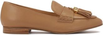 Kazar Instap leren halfschoenen met klompen - Dames - Loafers - Bruin - 40 EU - Leer - Schoenen