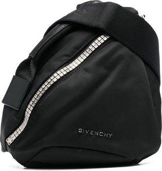 Givenchy small G-Zip Triangle bag - men - Acrylic/Polyamide - One Size - Black