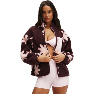 Cotton On Womens Active Trail Soft Fleece Zip Through in Cherry Ripe Cherry Dream at Nordstrom, Size Xx-Small