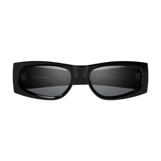 Saint Laurent SLM140002 Rectangle Frame with Logo Sunglasses - Black