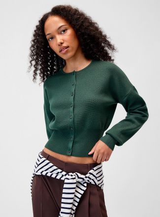 Twik Womens Fitted-waist Cardigan Sweater
