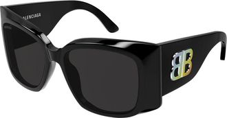 Balenciaga Bb 0443S Zonnebril - Dames - Zonnebrillen - Zwart - 58 MM - Accessoires