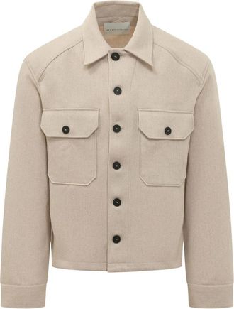 STUDIO NICHOLSON Kelver Overshirt - Heren - Zomerjassen - Beige - M - Katoen - Jassen