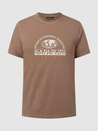 Napapijri T-Shirt aus Baumwolle Modell Macas in Taupe, Größe S