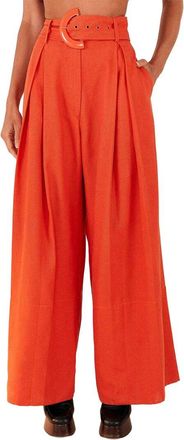 Farm Rio Tailored Orange Colored Pants