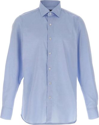 Finamore Overhemden, Heren, Blauw, 2Xl, Katoen, Napoli Shirt