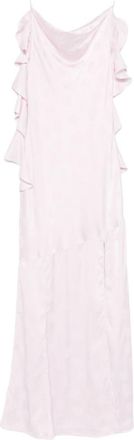 Rotate Long Pink Dress With Draping