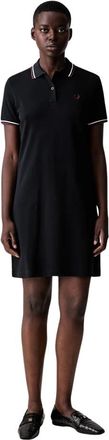 Fred Perry Vestido Polo con Doble Raya - Dresses - Mujer - Azul - M