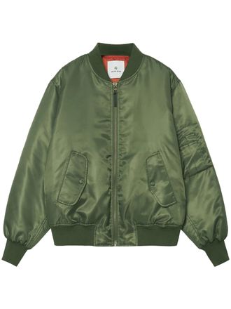 Anine Bing Leon Green Oversized Bomber Jacket